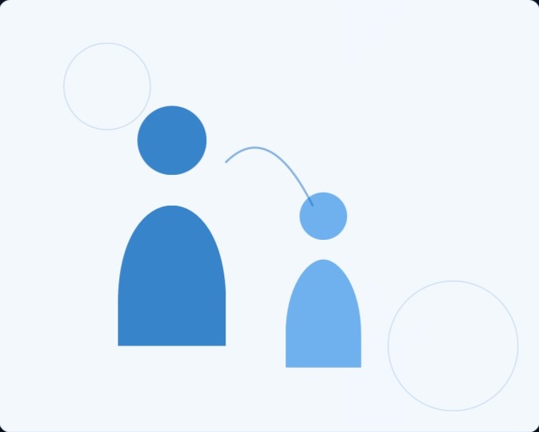 Illustration of an audiologist with a child